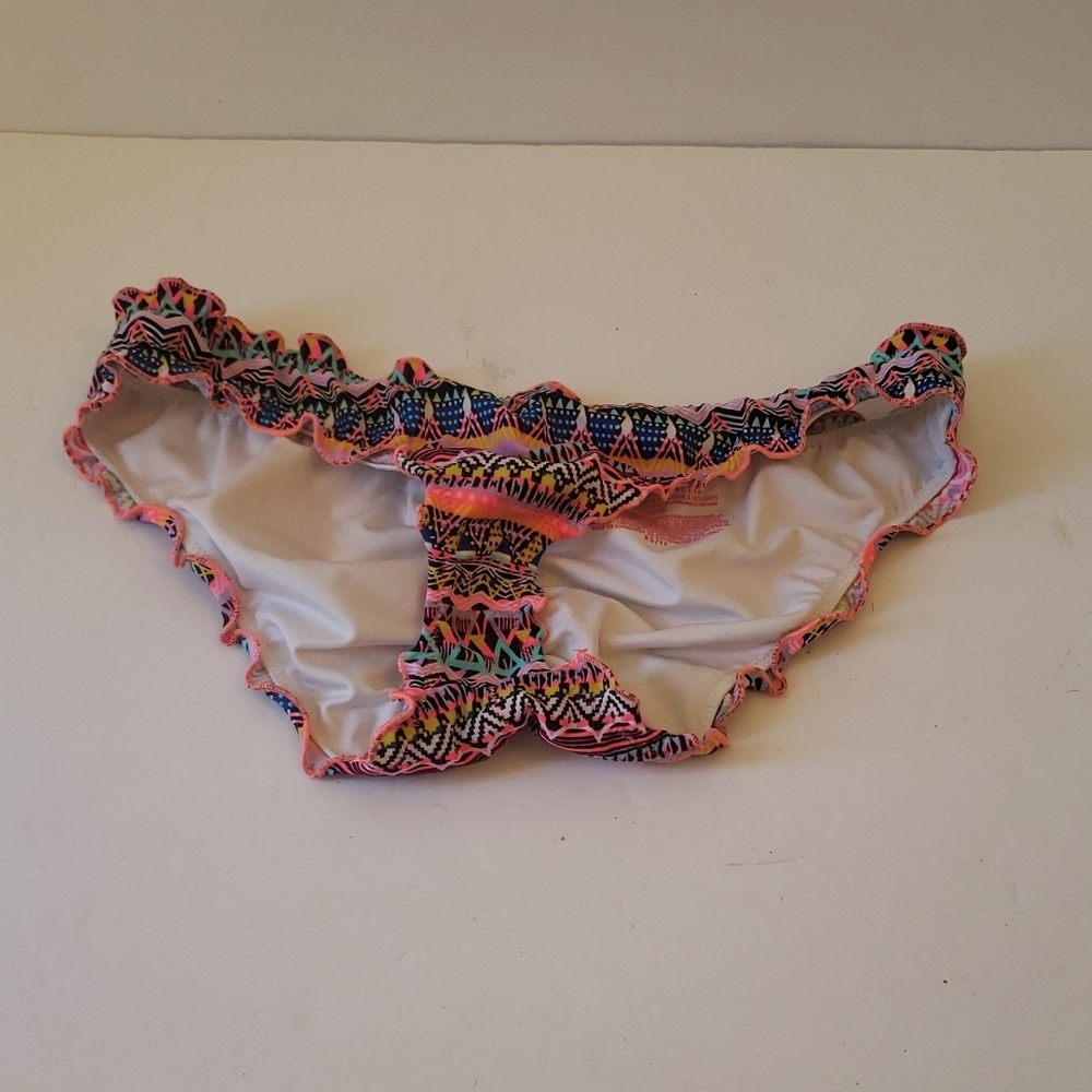 Victoria's Secret The Ruffle Cheeky Swim Bottom Bikini Multi Colored Size XS
